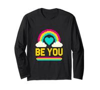 Queer Pride Be You Bold Rainbow 8-Bit Video Game LGBTQ+ Long Sleeve T-Shirt