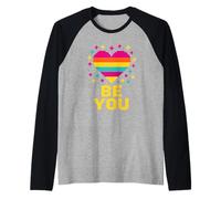 Queer Pride Be You Bold Rainbow 8-Bit Video Game LGBTQ+ Raglan Baseball Tee