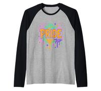 Queer Pride Month Bold Graffiti Hearts Cute LGBTQ+ Raglan Baseball Tee