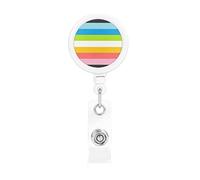 Queer Pride Retractable Badge Holder Reel Clip Id Card Holder forNurse Student Office Worker