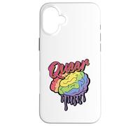 Queer Rainbow Brain - LGBTQ Pride Funny Gift Case for iPhone 16 Plus