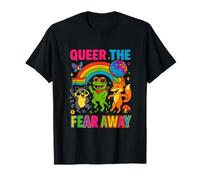 Queer The Fear Away Gay Pride Equality LGBTQ+ Retro Y2K Cute T-Shirt