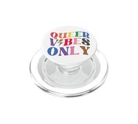 Queer Vibes Only Gay Pride Month LGBTQ Rainbow Pride Lesbian PopSockets PopGrip for MagSafe