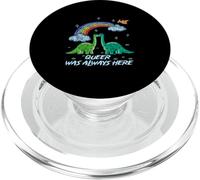 Queer Was Always Here Dinosaur Lgbt Gay Pride Month Cartoon PopSockets PopGrip for MagSafe