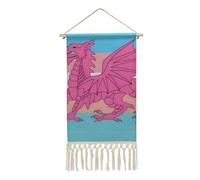 Queer Welsh Trans Dragon Cotton Linen Paintings Wall Art Decorative Hanging Picture Poster for Home Office Hotel