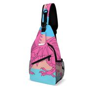 Queer Welsh Trans Dragon Cute Shoulder Bags Casual Sling Backpack Print Crossbody Chest Bag for Men Women