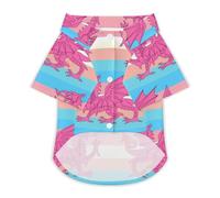 Queer Welsh Trans Dragon Dog Shirt for Dogs & Cats Breathable Short Sleeve Pet T-Shirt Lightweight Dog Summer Tops L