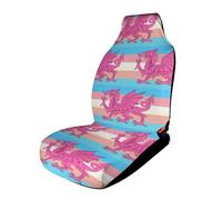 Queer Welsh Trans Dragon Funny Car Seat Covers Universal Stretch Fit Auto Front Seats Protection