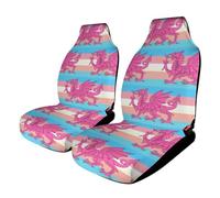 Queer Welsh Trans Dragon Funny Car Seat Covers Universal Stretch Fit Auto Front Seats Protection