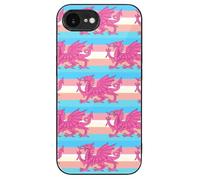 Queer Welsh Trans Dragon Glass Mobile Phone Basic Cases Compatible with iPhone 16/16 Plus/16 Pro/16 Pro Max/16 E Anti-Scratch Covers