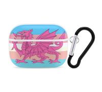 Queer Welsh Trans Dragon Headphone & Earphone Cases Compatible with Airpod Pro Scratch-Resistant PC Protective Cover with Keychain White-style