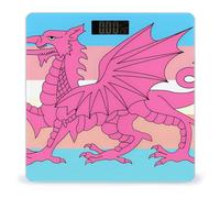 Queer Welsh Trans Dragon Scale for Body Weight Digital Bathroom Scales with Tempered Glass LCD Display Auto on Off