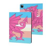 Queer Welsh Trans Dragon Stylish Tablet Case Compatible with iPad Pro 2020/2021/2022 (12.9in) TPU Anti-Scratch Covers