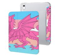 Queer Welsh Trans Dragon Stylish Tri-fold Tablet Case Compatible with IPAD 10代 (10.9in) Anti-Scratch Covers with Pen Slot