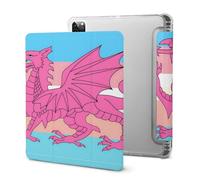 Queer Welsh Trans Dragon Stylish Tri-fold Tablet Case Compatible with IPAD Pro 2021 （11in） Anti-Scratch Covers with Pen Slot