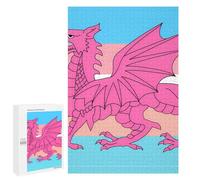 Queer Welsh Trans Dragon Wooden Jigsaw Puzzles for Adults Funny Brain-Teasing Game Idea Puzzle Gift
