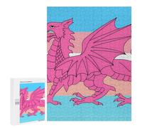 Queer Welsh Trans Dragon Wooden Jigsaw Puzzles for Adults Funny Brain-Teasing Game Idea Puzzle Gift