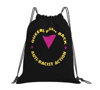 Queers Bash Back-Anti-Racist Action Women Men Drawstring Bag Durable Drawstring Backpack Foldable String Backpack For Climbing Picnic Beach