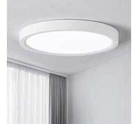 queffigle 23cm LED Ceiling Light Bathroom Light 24W 2664lm 120W Equivalent 6500K Cool White IP44 Waterproof Small Modern Ultra Thin Round Flush for Kitchen Bulkhead Bedroom