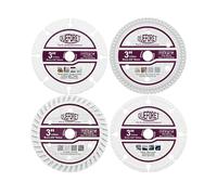 QUEFORET 75mm Saw Blades Set 4pcs - Carbide Blade for Wood, Tile Cutting Disc for Ceramic, Diamond Concrete Cutting Disc for Masonry, Diamond Steel Blade for Rebar, with 10mm Arbor