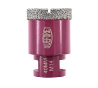 QUEFORET Diamond Drill Bit 40mm x M14 - Diamond Hole Saw for Ceramic Porcelain Tile Marble Granite