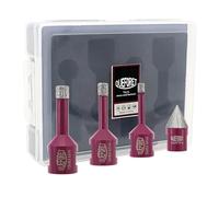 QUEFORET Diamond Drill Bits Set 4pcs - 3pcs 6/8/10mm x M14 Hole Saw, 1pc 20mm Beveling Bit for Ceramic Porcelain Tile Marble Granite