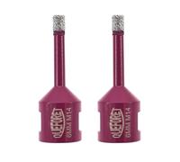 QUEFORET Diamond Drill Bits Set 6mm x M14-2pcs Hole Saw Kit for Ceramic Porcelain Tile Marble Granite