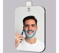 quegau Unbreakable Shower Mirror for Shaving, (Medium 7.55x6 inch) Portable Shower Mirror for Men with Adhesive Locker Mount,Ideal for Camping and Traveling,NOT Fogless Mirror for Shower