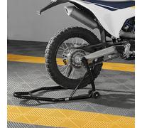 Queiting 2PCS Paddock Stand Motorcycle Lift Stand with Rear Fork Fork Shaft Lift Motorcycle Front/Rear and Skate Wheels Motorcycle Rear Track Paddock Stand for Sports Bike Wheels (Black)