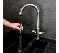 Quel Tap Pro Ultra 4-In-1 Pull-Out Boiling Water Tap C-Shape Brushed Nickel