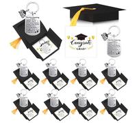 Quelay 12 Sets Graduation Bible Verse Keychain Gift Inspirational Religious Christian Keyring with Box for Class of 2024 Grad, Classic, Keychain: about 1.18 x 1.18 x 0.08 inches
