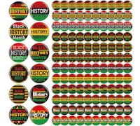 Quelay 120 Pcs Black History Month Pinback Buttons Round Buttons Badges Pins for Women Men Party Decorations, S, Plastic, unapplicable