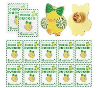 Quelay 24 Pack Cheer Team Gifts Bulk Cheerleader Duck Pins Brooches You've Been Cheer Ducked Tags Team Inspirational Gift Accessories for Teammates, 1.38 inches, enamel, no gemstone