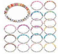 Quelay 24 Pcs Lab W ifts Bracelets in My Lab Era Clay Beaded Stretchy Bracelet Medical Laboratory Science Thank You Gifts for Women Laboratory Technicians Medical Scientist Science Party Favor
