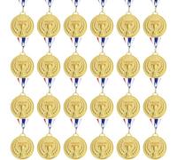 Quelay 24 Pieces Medals for Awards Winner 2 Inch Metal Trophy Medals with Award Ribbons for Students Adults Participation Competitions Sports Events