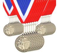 Quelay 30 Pcs 2'' Award Medals Bulk Gold Winner Medals with Neck Ribbons Metal Trophy Award Prize Gift for Tournaments, Competitions, Party, Kids and Adults(30 Pcs, Math)
