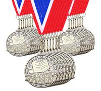 Quelay 30 Pcs 2'' Medals for Awards Winner Bulk with Neck Ribbons Metal Trophy Award Prize Gift for Kids Students Adults School Graduation Participation Competitions(Academic Achievement)