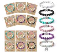 Quelay 6 Sets Christmas Appreciation Gifts Coworker Veterinarian Technician Pink Foot Bracelet with Thank You Card Gift for Nurses, Contractors, Weekly Veterinarians, Students, Veterinary Assistant