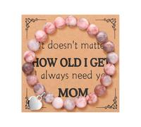 Quelay Mothers Day Gifts Her Gifts for Mom from Daughter Son Mothers Day Bracelet Women Birthday Present Best Mama Present Pink Heart Bracelet for Woman Birthday