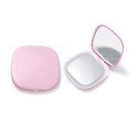 QUELIEN Compact Mirror LED Lighted Pocket Mirror for Women, 1X/3X Sleek Pink Mini Travel Compact Mirrors, Portable Compact Mirror with Light for Makeup, Purse, and On-The-Go Use