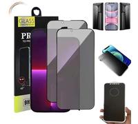 Quelive Ceramic Privacy Screen Protector, Quelive Ceramic Privacy Screen Protector for iPhone 11, 12, 13, 14, 15 Pro Max Plus, Bubble-Free, Anti-fall (Pack of 2, for iPhone 13mini)