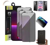 Quelive Ceramic Privacy Screen Protector, Quelive Ceramic Privacy Screen Protector for iPhone 11, 12, 13, 14, 15 Pro Max Plus, Bubble-Free, Anti-fall (3 Packs, for iPhone X/XS)