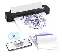 QUELLE Tattoo Stencil Printer A4 Thermal Stencil Machine Professional Tattoo Transfer Machine All in One Printer with 10Pcs Transfer Paper for Tattooing Printing Thermal Paper T106S-UK