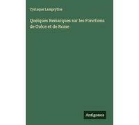 Quelques Remarques sur les Fonctions de Grèce et de Rome