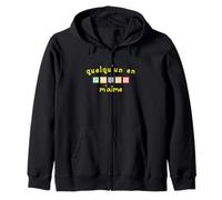 Quelqu'un en Paris M'aime Zip Hoodie
