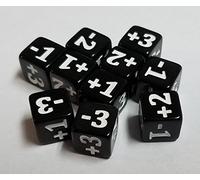 quEmpire Gaming 10x Black Micro CCG Stats Modifier Dice for Games Like Magic: The Gathering (10mm)
