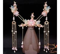 QUEMUONN Chinese wedding hairpin, Hair Pin Stick Ladies Vintage Tassel Hairpin Handmade Hairpin Accessories 6(5)