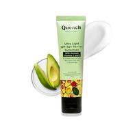 QUENCH BOTANICS Bravocado SPF 50+ PA++++ Korean Sunscreen With Vitamin E & Avocado For Glowing Skin, Lightweight & Non-Sticky, UVA & UVB Protection For Unisex, 50ml (Pomegranate) Ultra Light