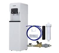 Quench Water Cooler/Heater - Hot & Cold Water Dispenser | Freestanding Mains Fed Unit Suitable for Commercial Use (Dispenser with Install Kit, White)