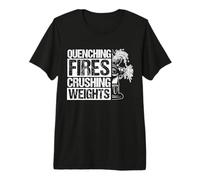 QUENCHING Fires Crushing Weights Firefighter Fitness Premium T-Shirt
